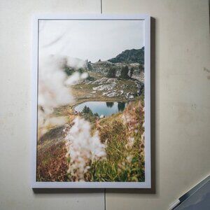 11x17 fine art matte print of Fireweed flowers and Alpine Lake - Washington